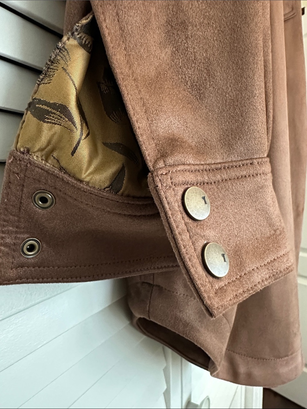 Pilcro Brown Suede-Look Utility Jacket - Picture 3 of 6